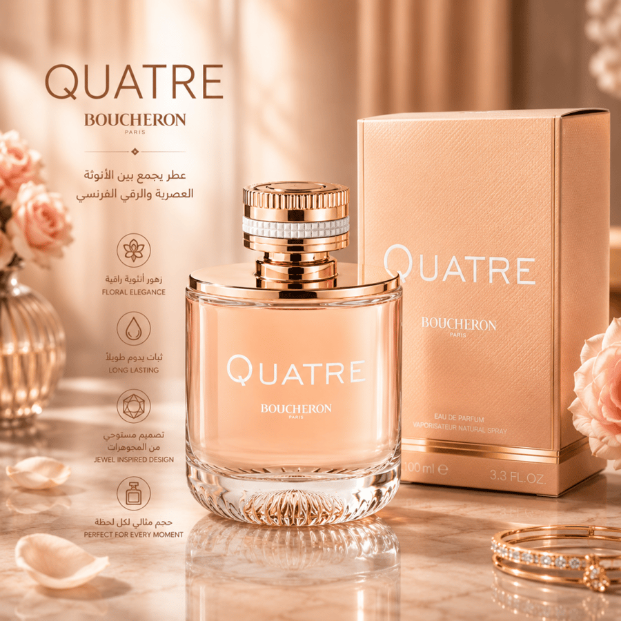 عطر بوشرون كواتر للنساء 100 مل – أو دو بارفيوم | Boucheron Quatre Eau de Parfum 100ml