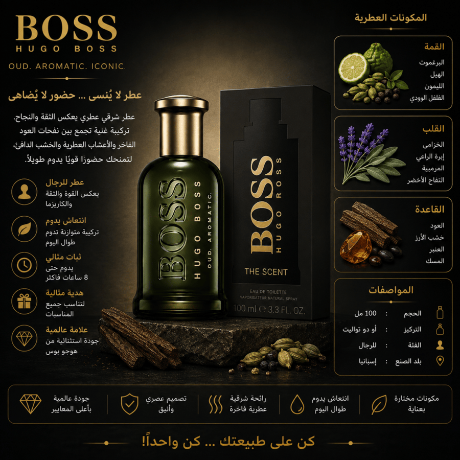عطر هوغو بوس عود أروماتيك أو دو بارفيوم 100 مل