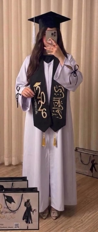 Light navy graduation abaya 2026
