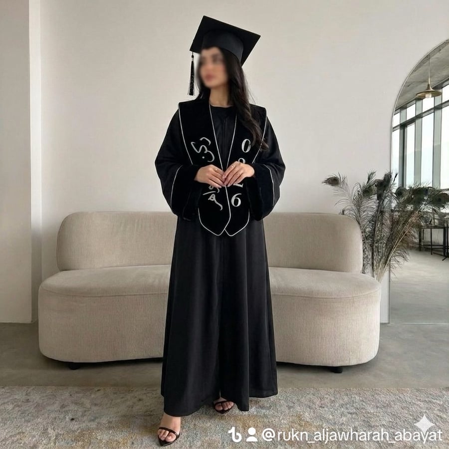 Black graduation abaya 2026