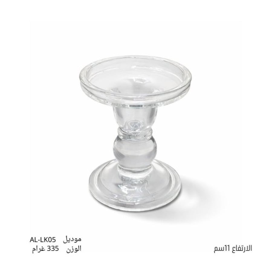 ستاند حامل شمع شفاف