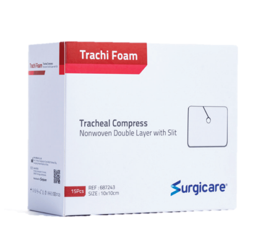 وسادة فوم لجهاز القصبة الهوائية مشقوقة مقاس 10 * 10 رقم 687041 Trachi Foam