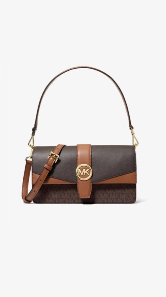Greenwich Medium Signature Logo Convertible Crossbody Bag