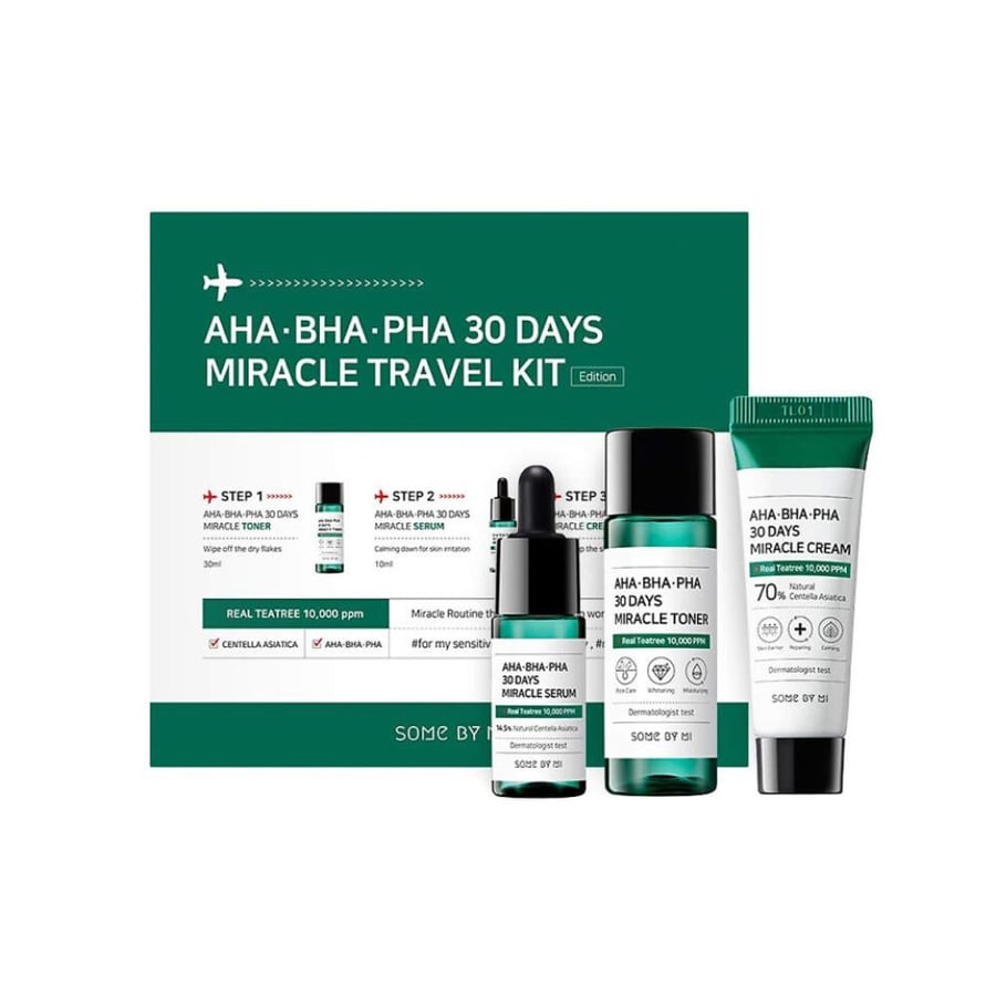 Bid by me ah in this travel set 30 days miracle, 3 pieces