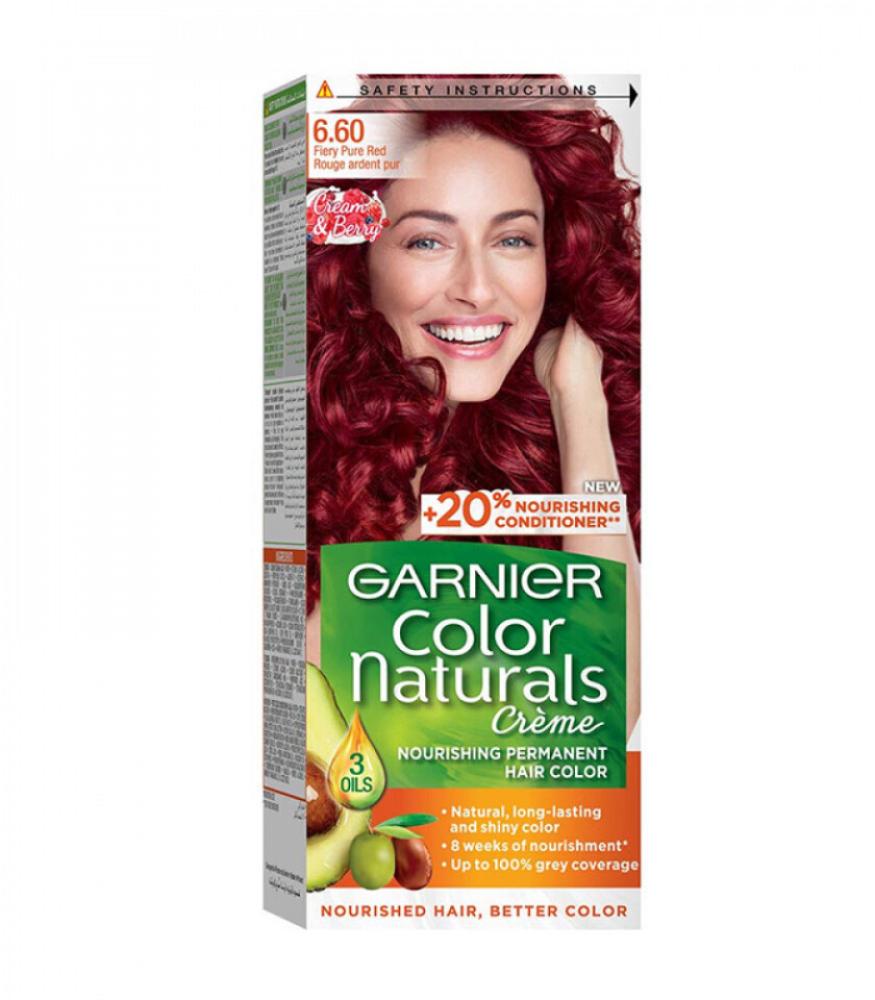 Garnier Color Naturals permanent hair dye 6.60 bright red