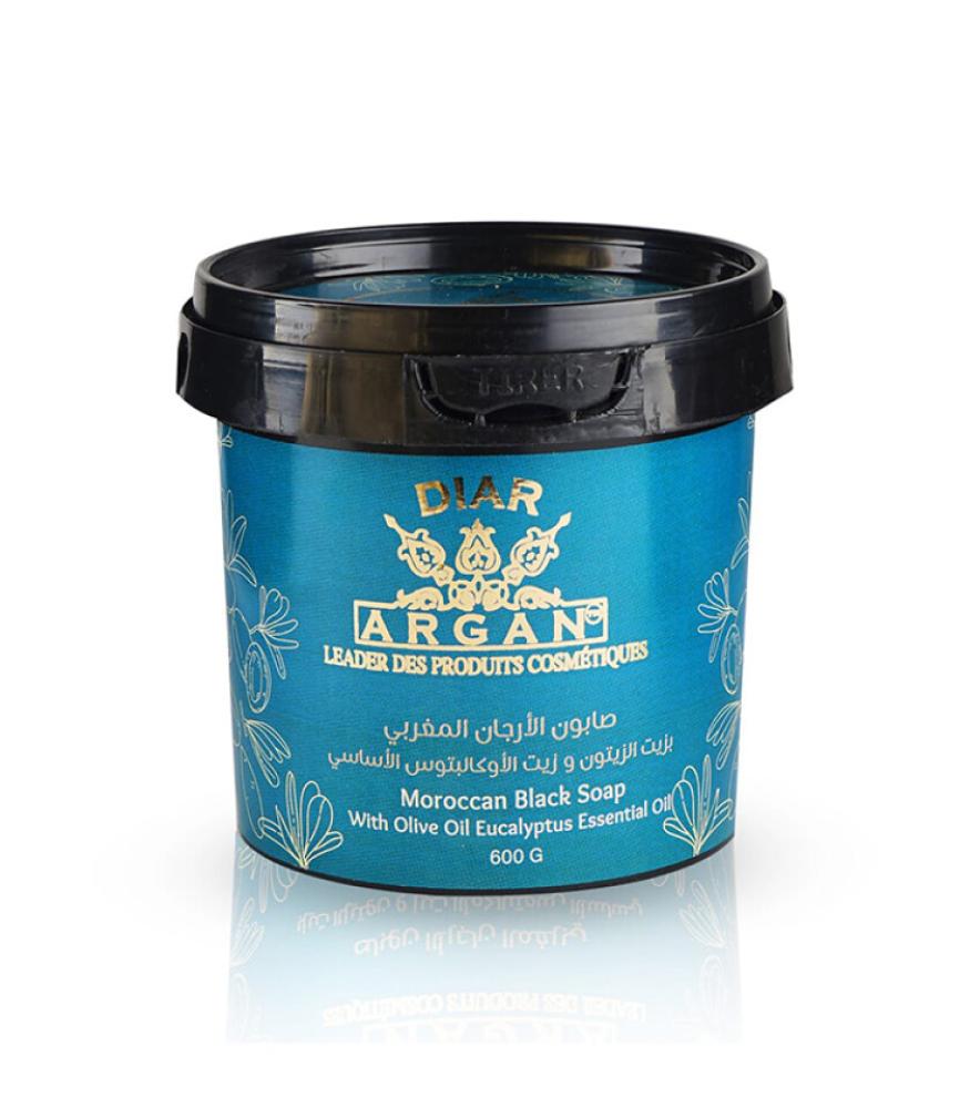 Diara Moroccan black soap with olive oil and aromatic eucalyptus oil 600 grams
