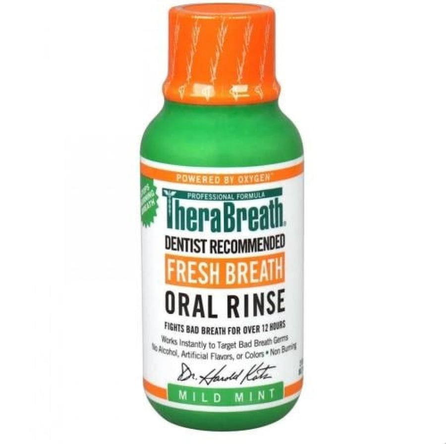 غسول الفم TheraBreath , نكهه النعناع المعتدل , 88 مل