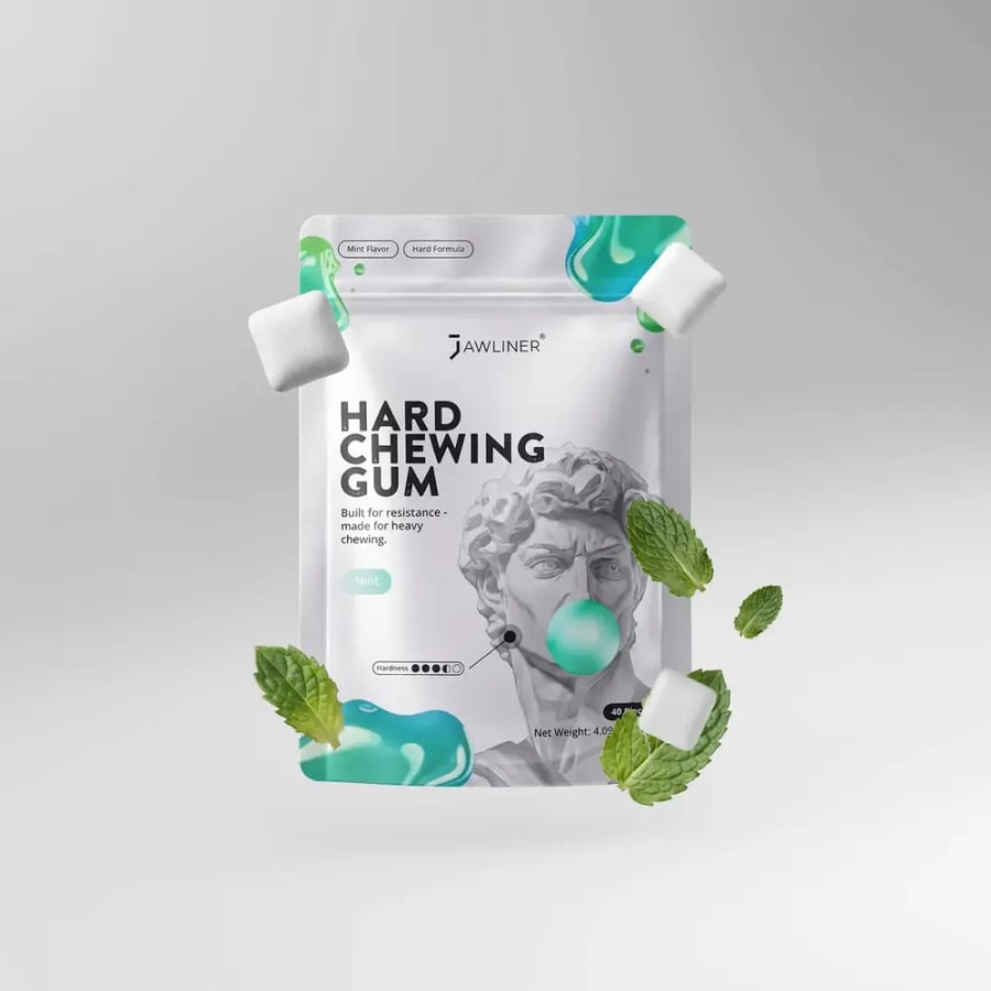 علكة جولاينر® الأصلية لتقوية عضلات الفك بنكهة النعناع – إصدار خاص JAWLINER® Fitness Chewing Gum Mint – Special Edition