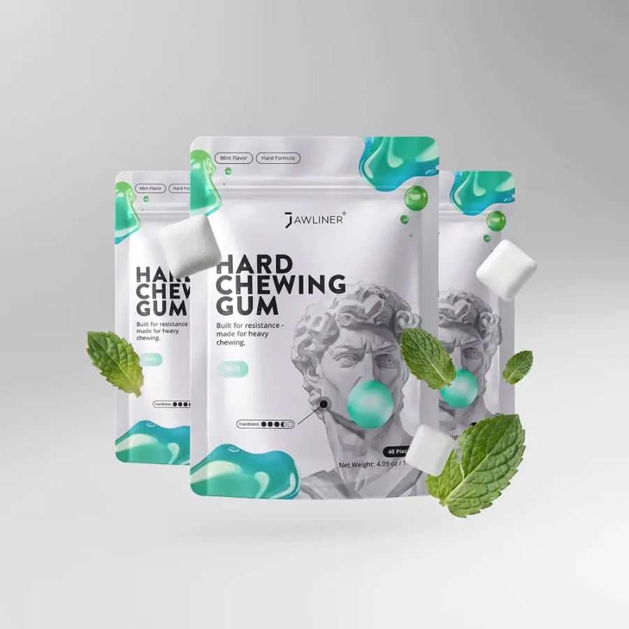 علكة جولاينر® الأصلية لتقوية عضلات الفك بنكهة النعناع – إصدار خاص JAWLINER® Fitness Chewing Gum Mint – Special Edition