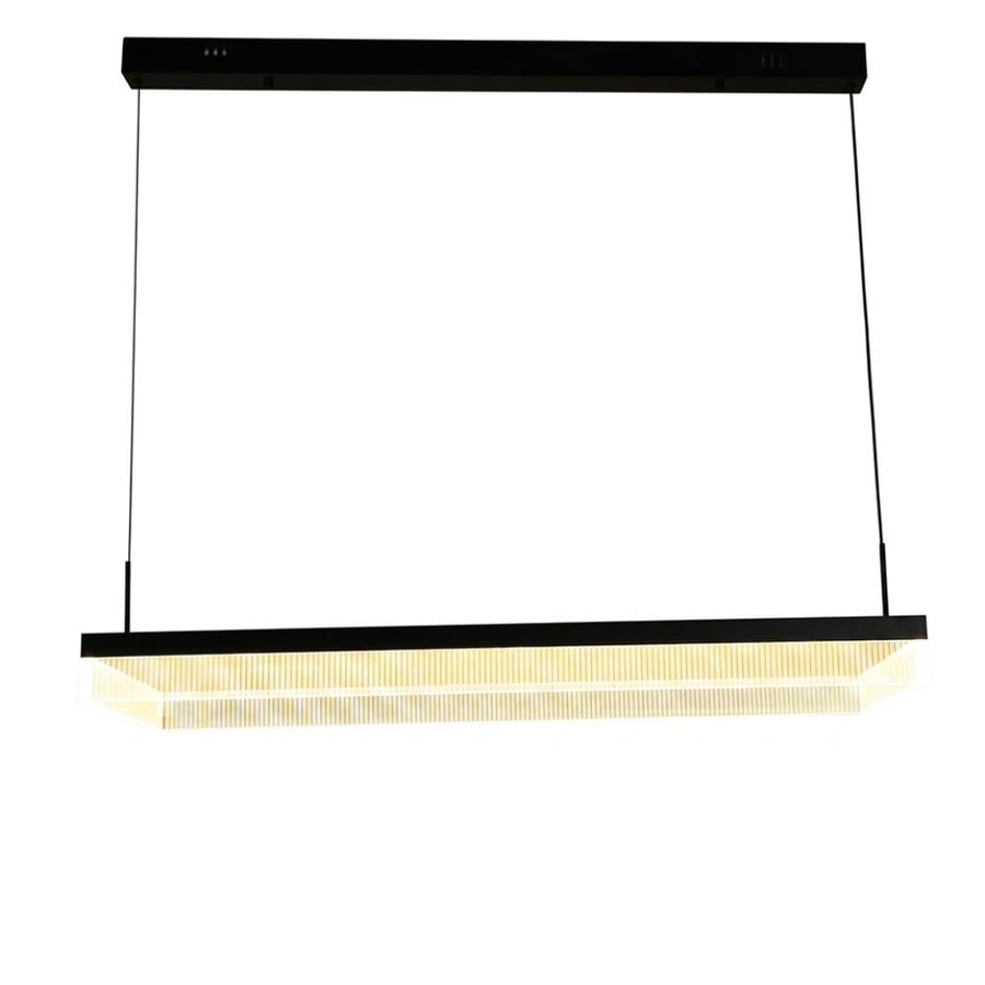 نجفة مودرن مستطيلة LED باللون الأسود – أبعاد 80×40 سم