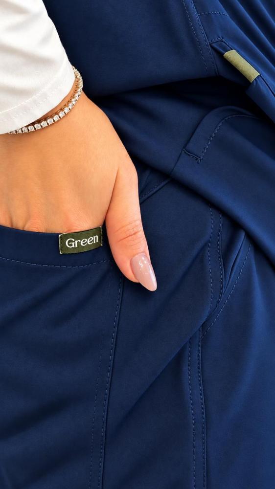 Green Scrub - Navy Blue