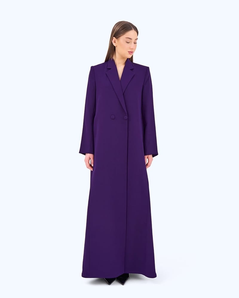 Purple Crepe Suit-inspired Abaya