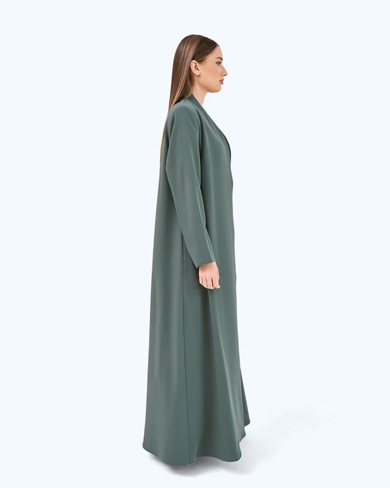 Olive Green Crepe High Neck Abaya