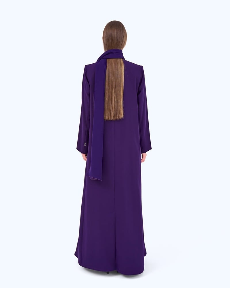 Purple Crepe Suit-inspired Abaya