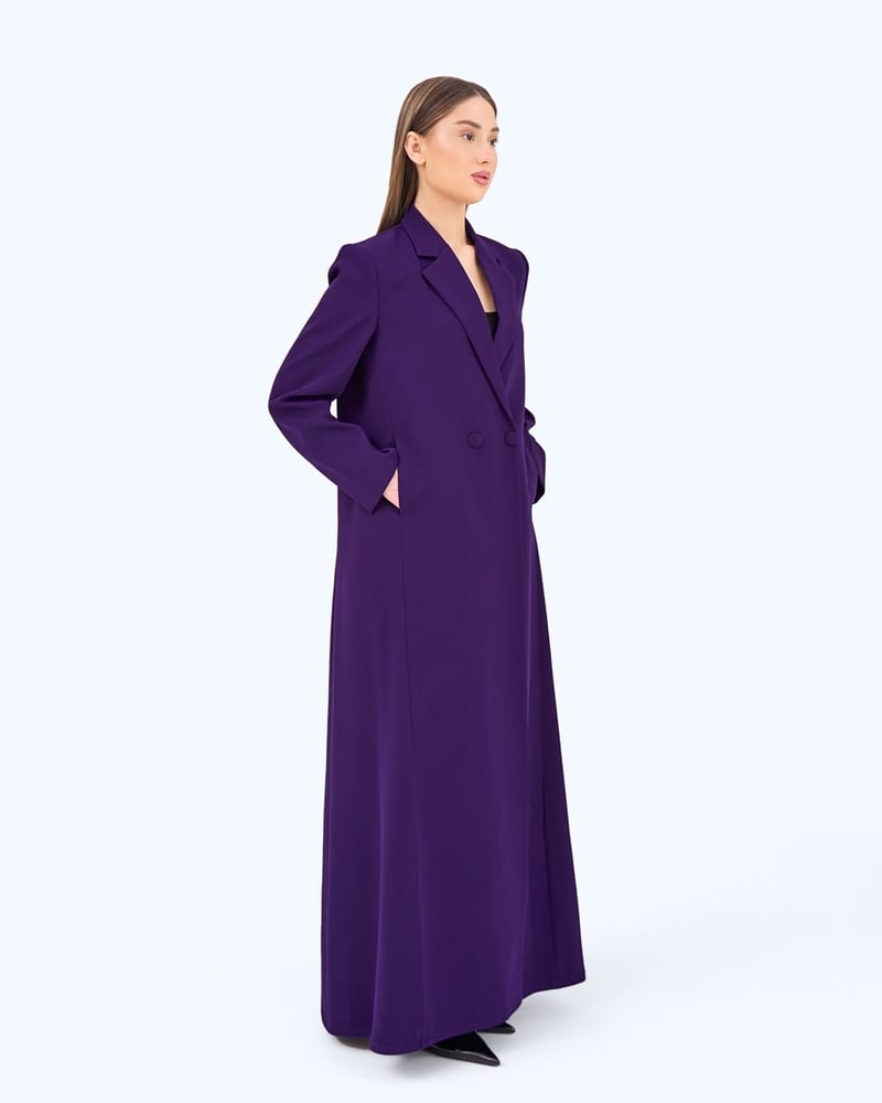 Purple Crepe Suit-inspired Abaya