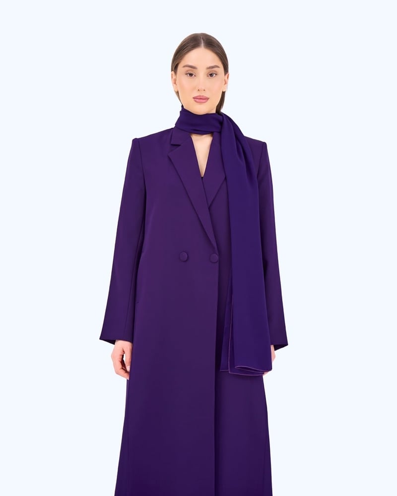 Purple Crepe Suit-inspired Abaya