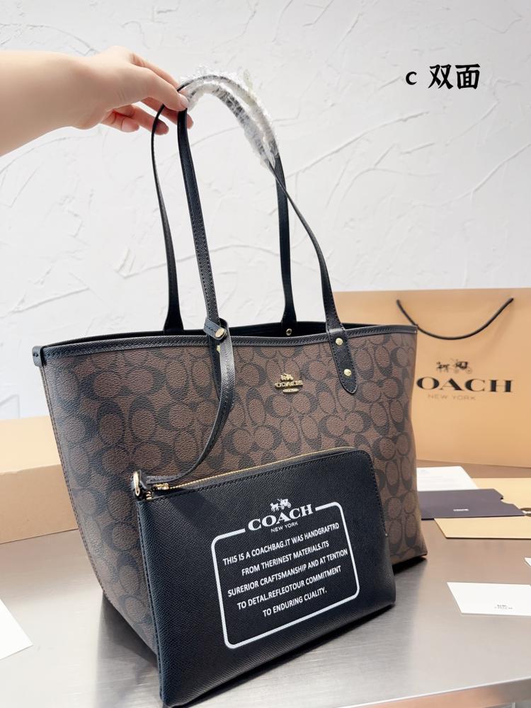 COACH أسود وبني