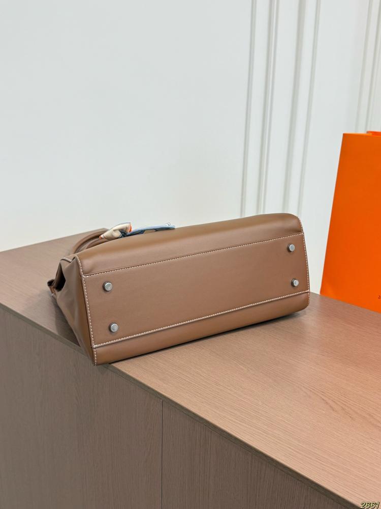 شنطة هيرمز بيركن Birkin 35 بني جلد ناعم حقيبة كتف نسائية للدوام