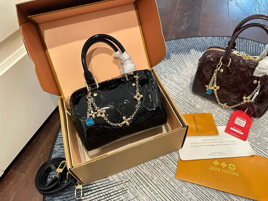 شنطة لويس فيتون Speedy Nano - سبيدي نانو نسائية جلد لامع