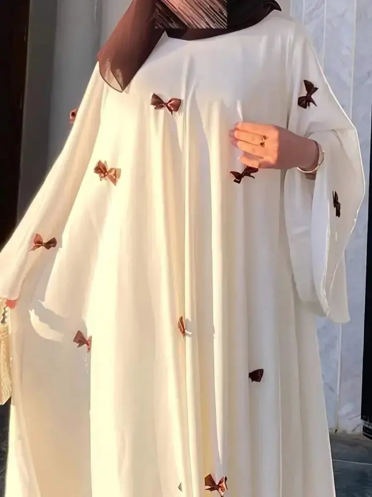 عباءة بياقة دائرية