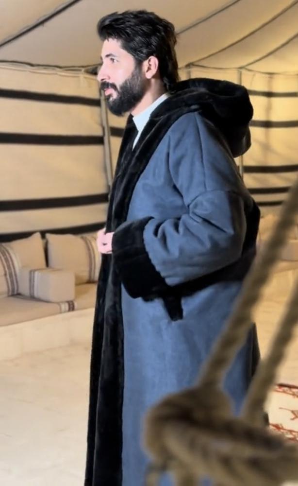 فروه قماش جوخ بأطراف فرو انيق