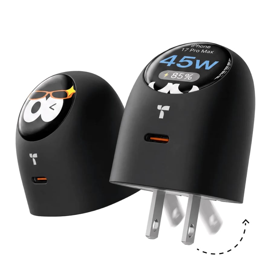 شاحن ذكي 45W بشاشة تفاعلية