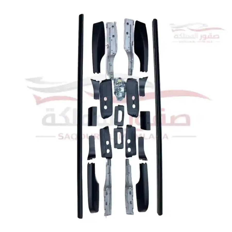 طقم عقال سقف وسكك علوية لاندكروزر LC200 2008 2015 فضي