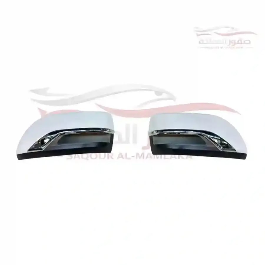 طقم أغطية مرايا جانبية لاندكروزر LC200 2016 2021 أسود