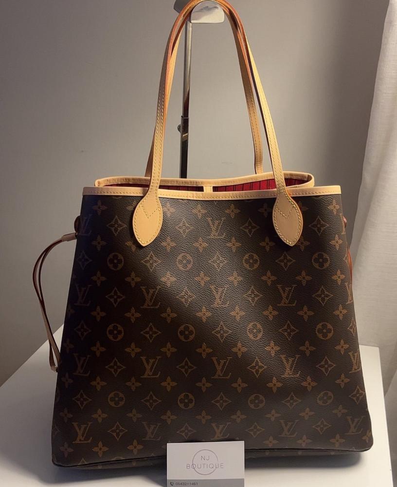 LV BAG Neverfull GM احمر داخلي
