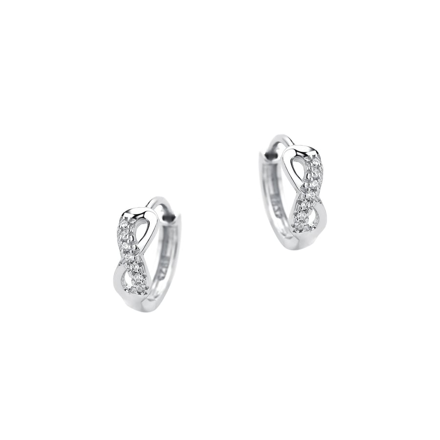 Infinity earrings, 925 sterling silver