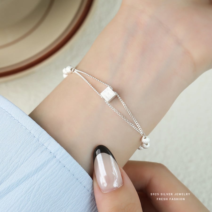 سوار المكعب فضة عيار 925