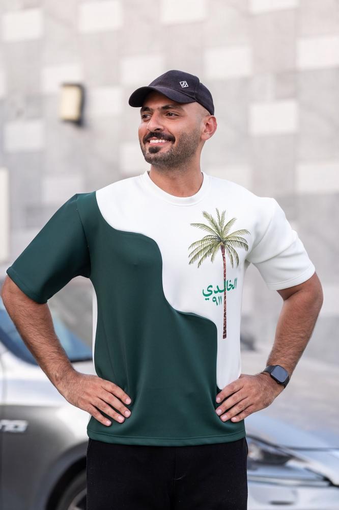 تيشيرت السعودية اليوم الوطني طباعة النخلة والرمز