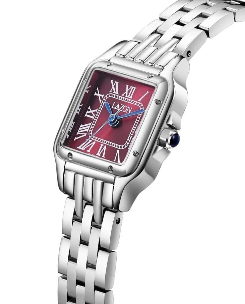 Women's watch of steel with cherry dial