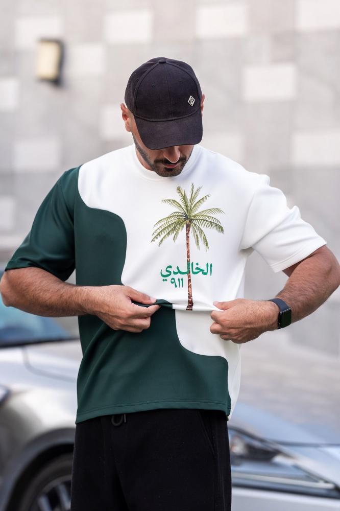 تيشيرت السعودية اليوم الوطني طباعة النخلة والرمز