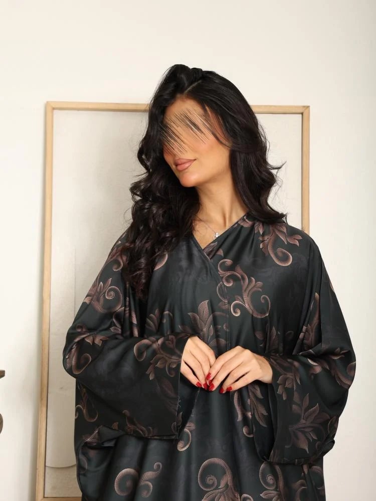 عباية حرير بشت V045