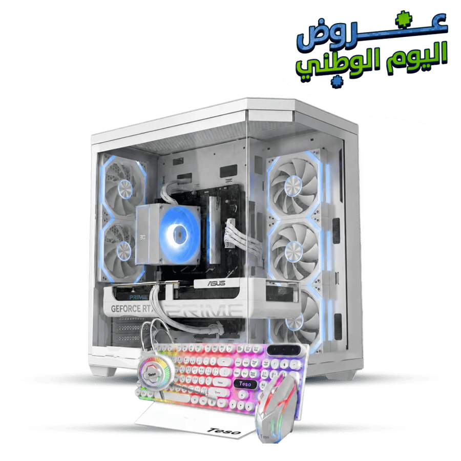 تجميعة ( RTX 5070 12GB - R5 7500f) باللون الابيض  DDR5