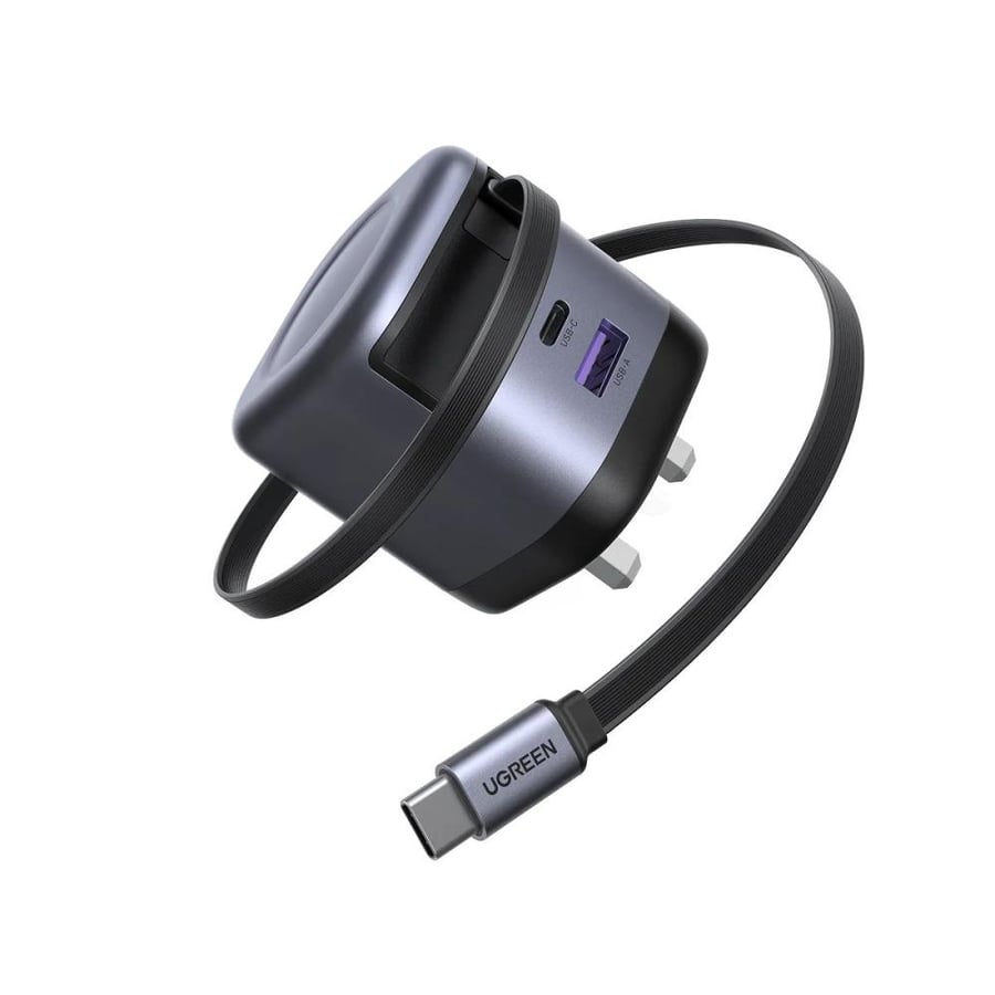 UGREEN Nexode شاحن بكابل USB-C قابل للسحب 45 واط