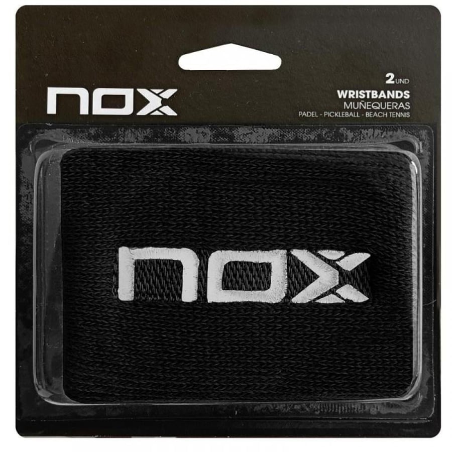 Nox black logo white wrisband 2 units