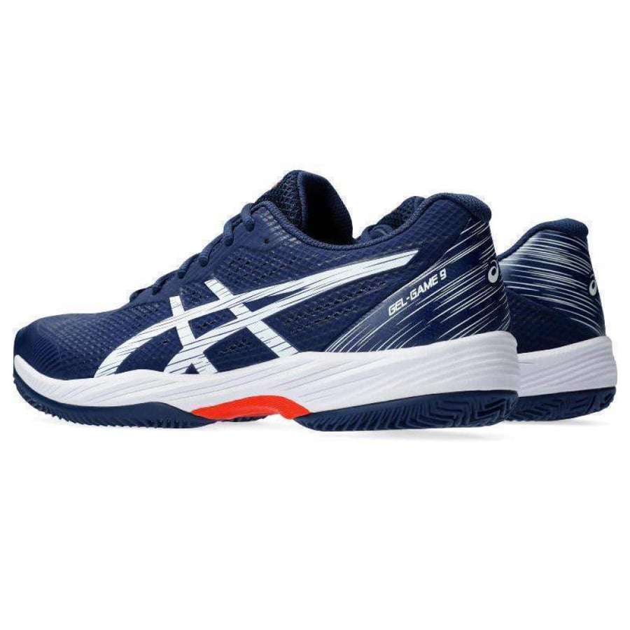 Gel Game 9 Clay Navy White Shoes