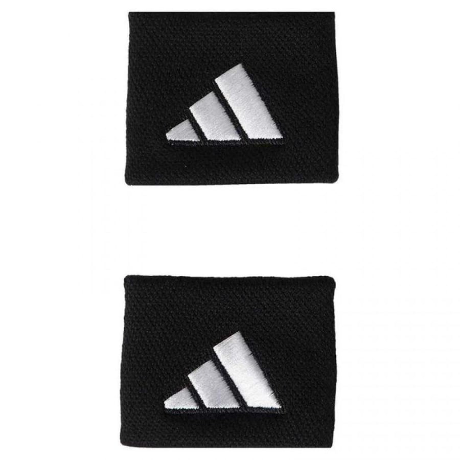 Adias short black white wristbands 2 units