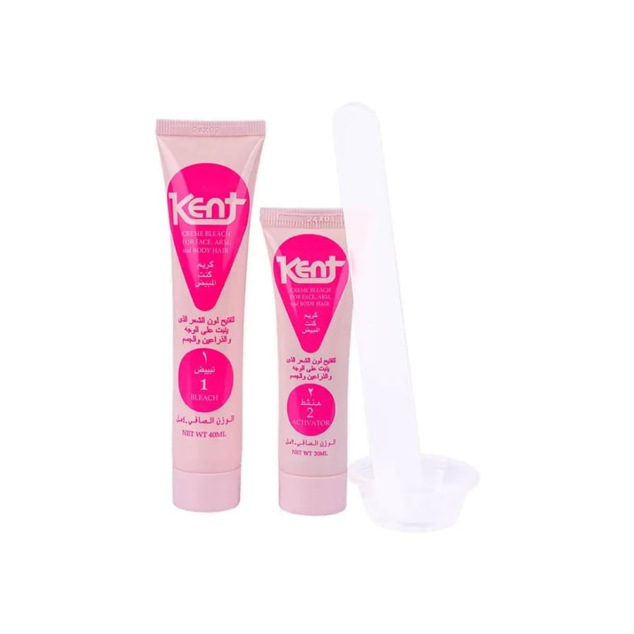 Kent Face & Body Hair Bleach Cream 40 ml with Activator 20 ml
