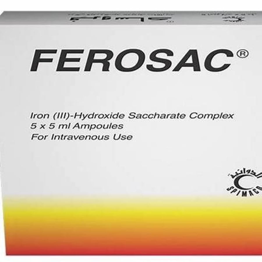 SPIMACO Ferosac Injection Ampoules 20 mg/ml 5x5 ml