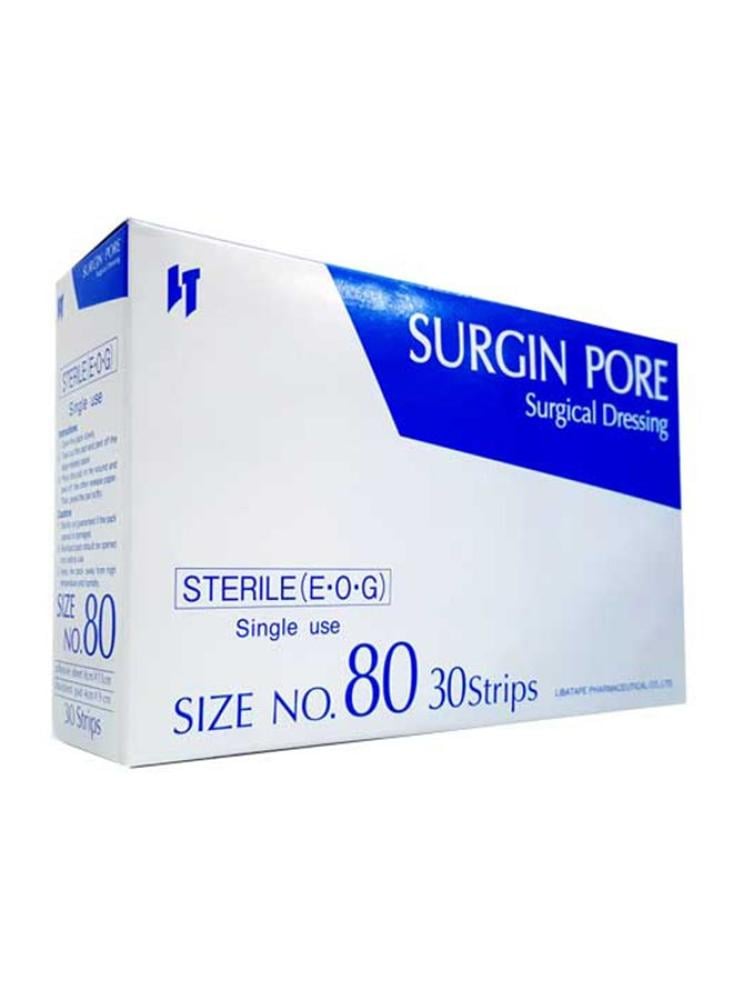 Surgin Pore Plus Sterile Surgical Dressing 30Pcs 80