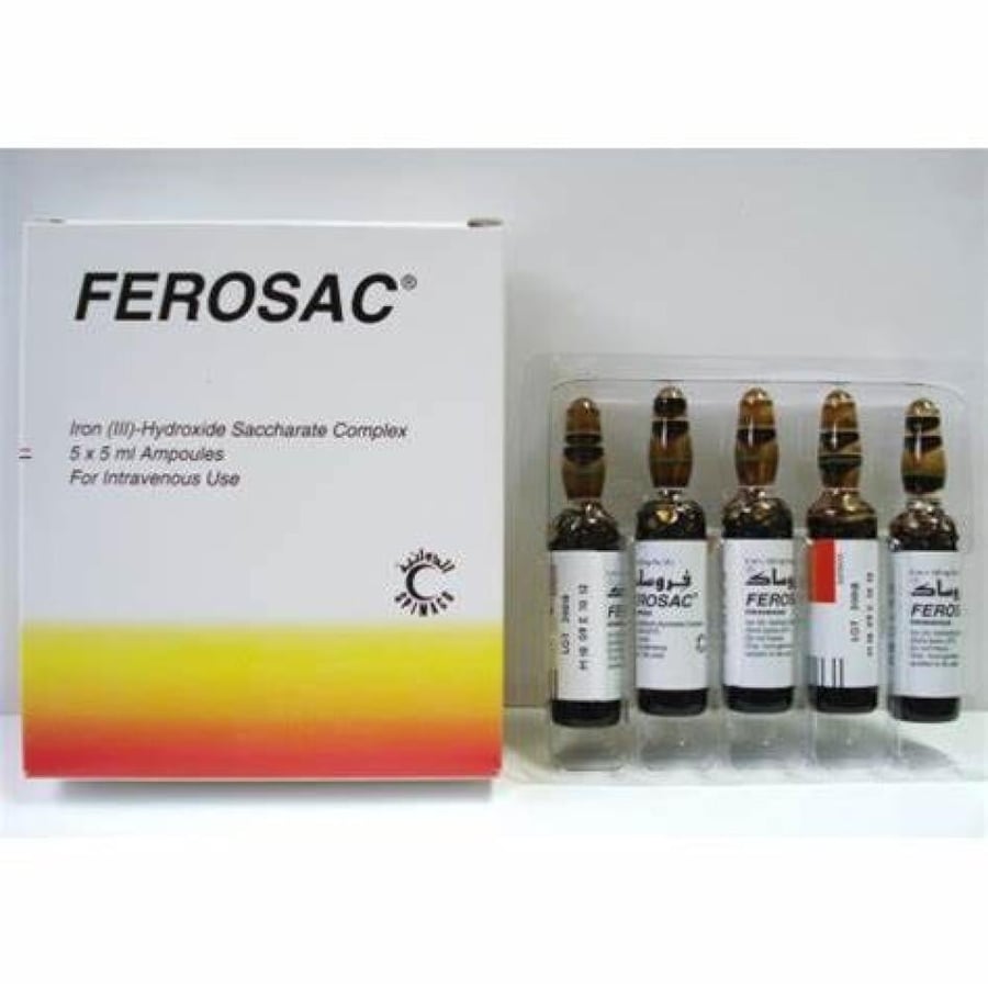 SPIMACO Ferosac Injection Ampoules 20 mg/ml 5x5 ml