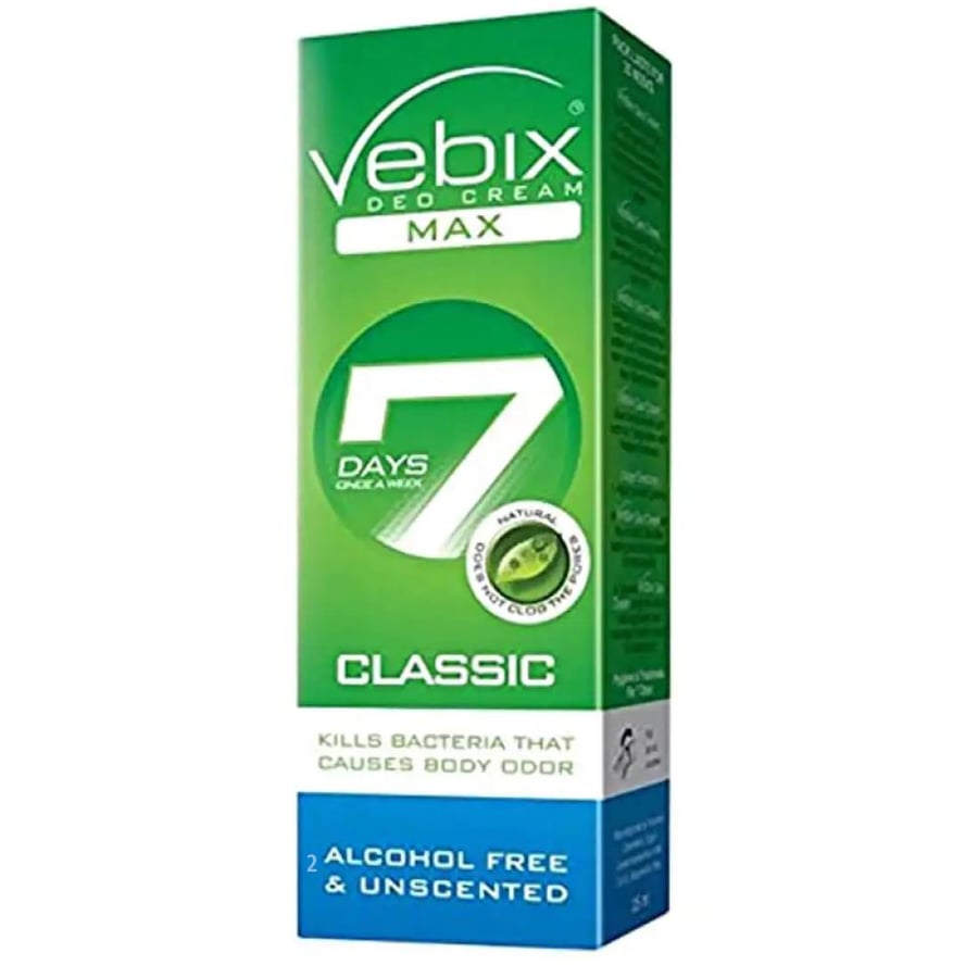 Vebix Max 7Days Classic Deodorant Cream 25ml