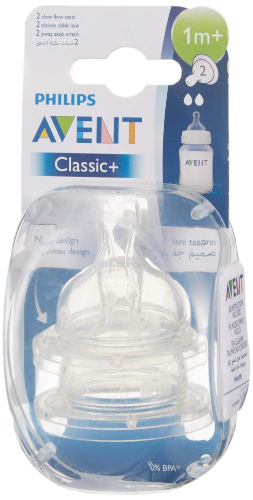 Avent Classic 1M Slow Flow Silicone Teat 2 SCF632 27