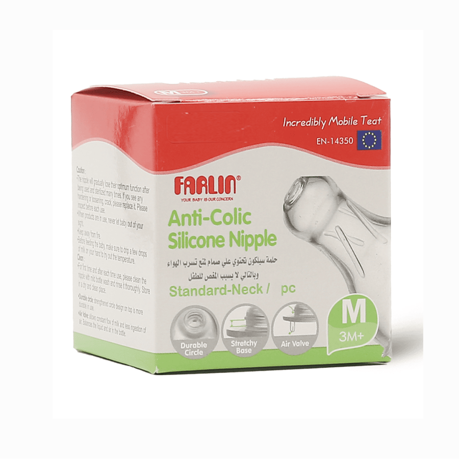 Baby Baby Farlin Anti Colic 3M Standard Neck Medium Silicone Teat