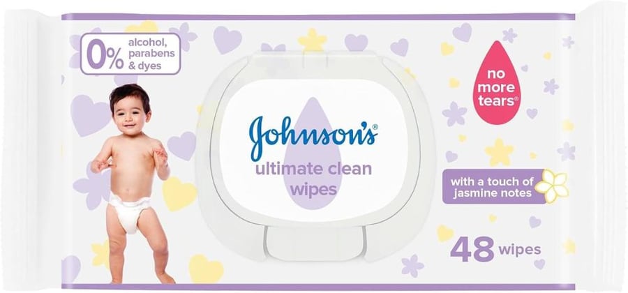 Johnson's Ultimate Clean Baby Wipes 4 x 48 Wipes (3+1 Free)