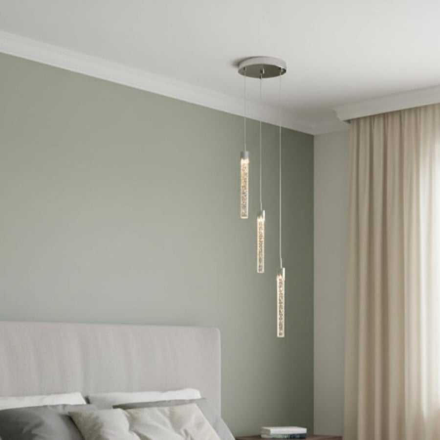 Modern gold chandelier, lighting color, 3 lights, 5 watts