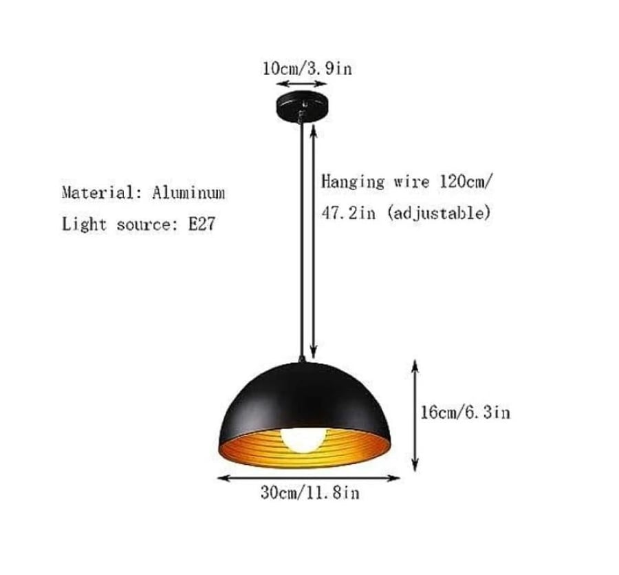Modern black and gold socket E27*1 bulb